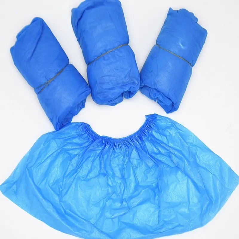 Disposable Boot Cover Protect Coverall Nonwoven SMS PP CPE Boot Cover Waterproof Anti Slip Boot Cover