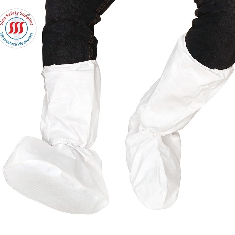 Reflective Disposable Protection Clothing SF Microporous Breathable Coverall With Shoe Cover