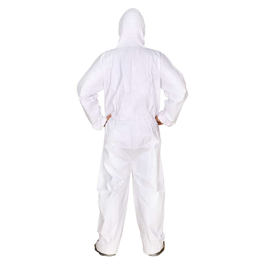 Reflective Disposable Protection Clothing SF Microporous Breathable Coverall With Shoe Cover