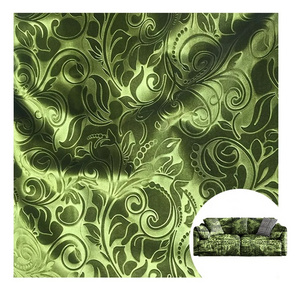 Custom hometextile upholstery 100% polyester 3d velvet embossed brocade pattern velour embossed floral korea velvet fabric