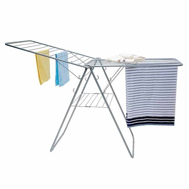 Clothes Rack Rotating Garment Rack /towel Rack Heavy Duty Laundry Airer Folding Steel Living Room Foldable Stainless Steel 4pcs