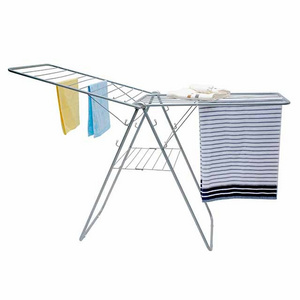 Clothes Rack Rotating Garment Rack /towel Rack Heavy Duty Laundry Airer Folding Steel Living Room Foldable Stainless Steel 4pcs