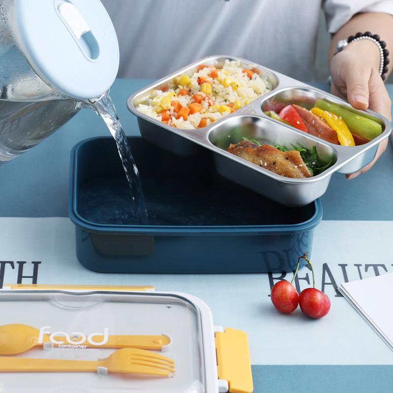 HOT SELLING 100% Leakproof Portable Tiffin 304 Stainless Steel bento lunch box Compartment Food Container