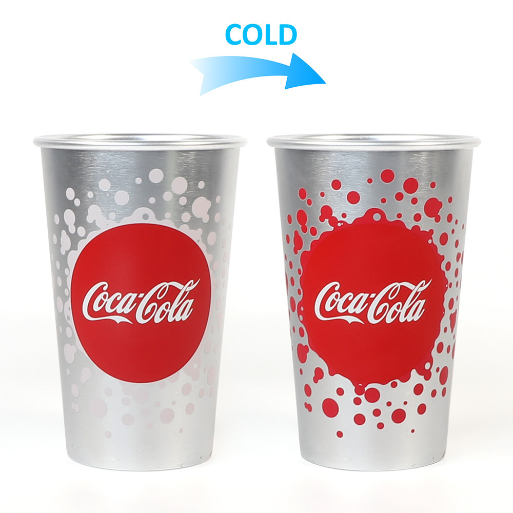 BPA FREE 12oz Color Changing Stadium Cup Durable aluminium cups  Reacting to ice cold liquids