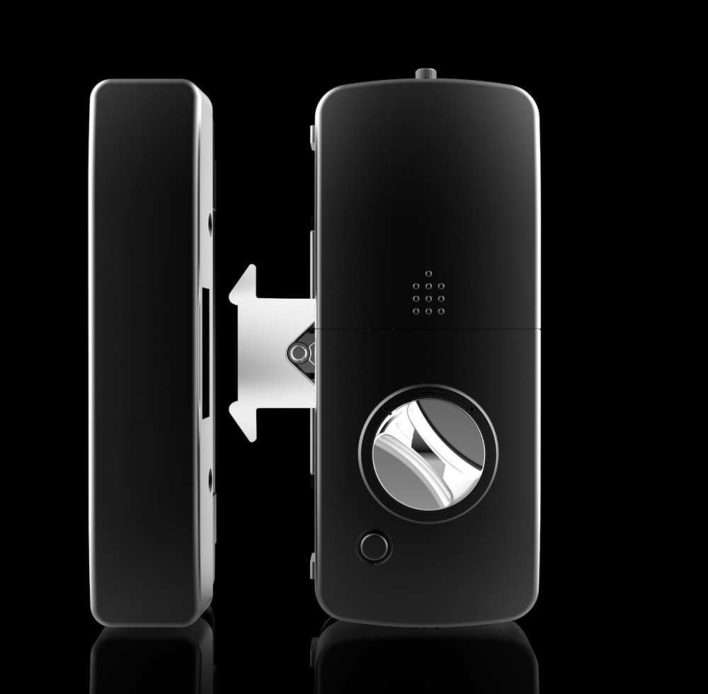 Electric Fingerprint Smart Tuya App Digital Small Glass Sliding Door Lock Card Intelligent Keyless Door Lock