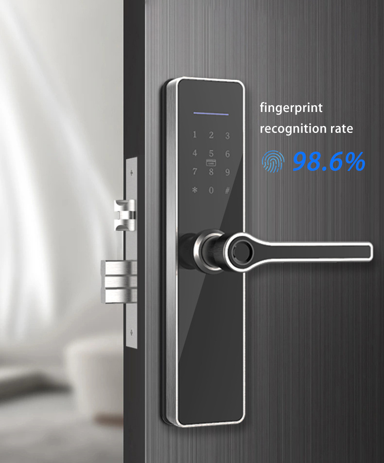 AAA Battery Powered Digital Lock Candado Inteligente NFC Key Card Smart Fingerprint Door Lock