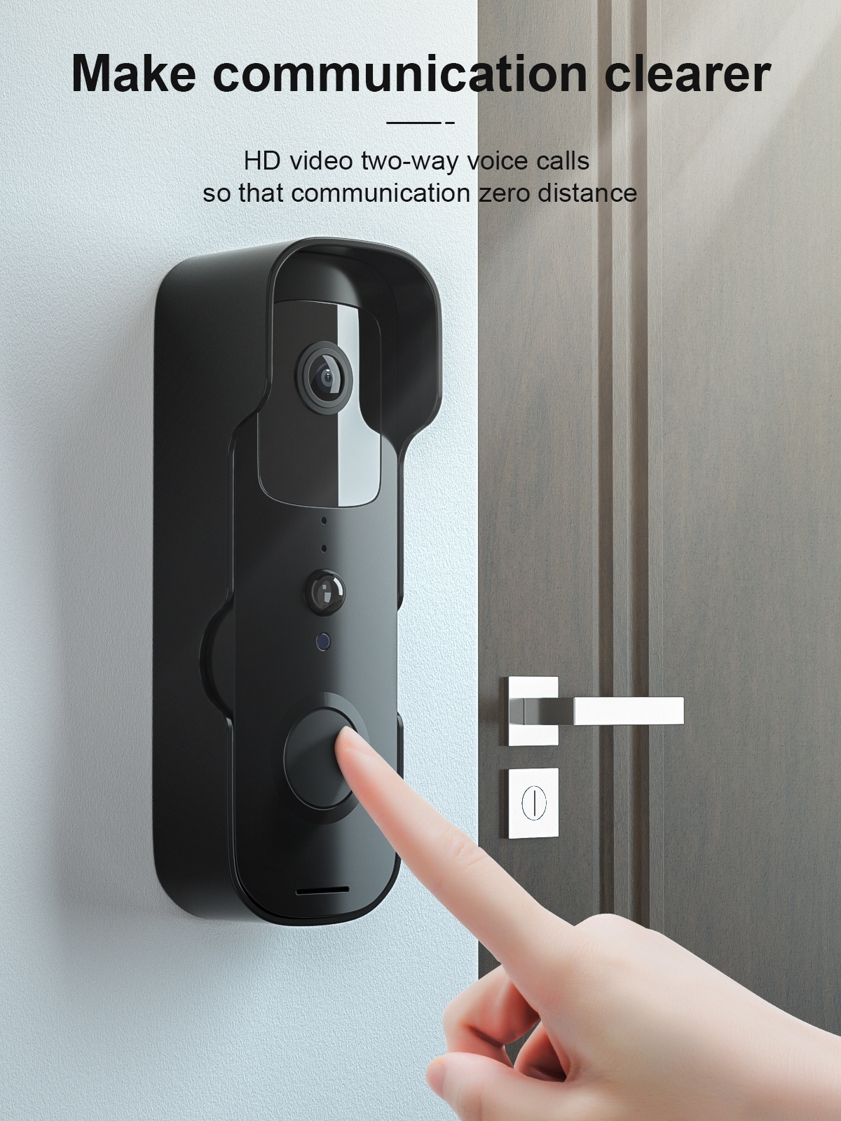 SinovoTEC Good Price Ekeylock APP Smart Door Lock 720p Bell Camera Wifi Video Doorbell Gate Lock Front Door FM571