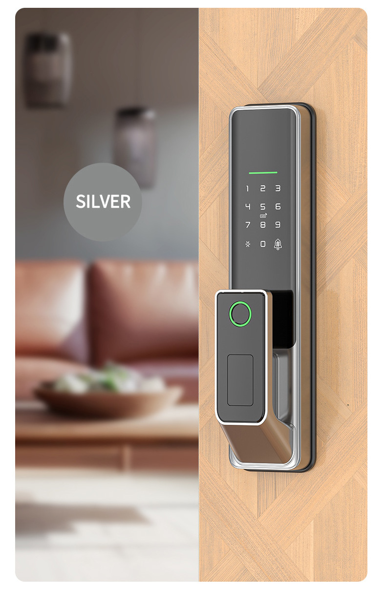 Multi Language Function Password Smart Door Lock Tuya Zigbee Mortise Latch Door Locks Handle with Keys