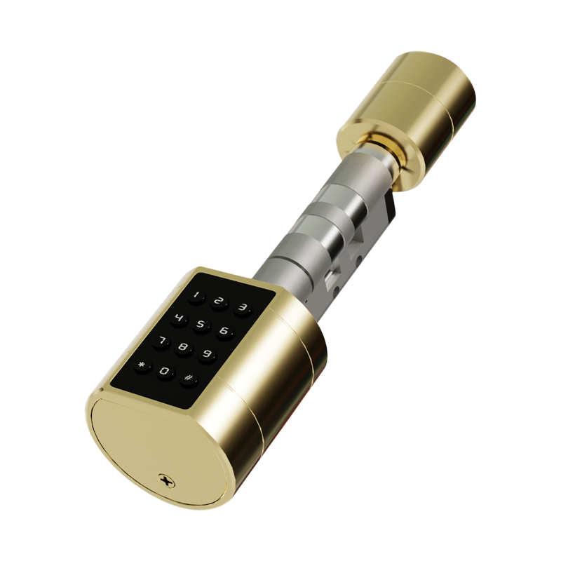 Smart Cylinder Door Lock Euro Adjustable Cylinder Length With Keys Electronic TUYA APP Remote Password Smart Cylinder Lock