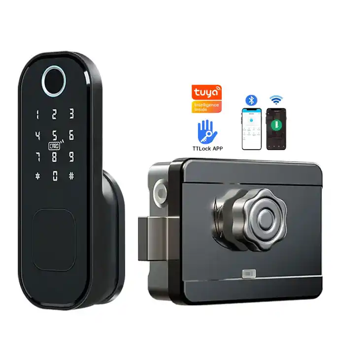 Electronic Smart Lock Biometric Fingerprint Door Lock Virtual Password  Fingerprint Card Key Lock for Bedroom Home Security