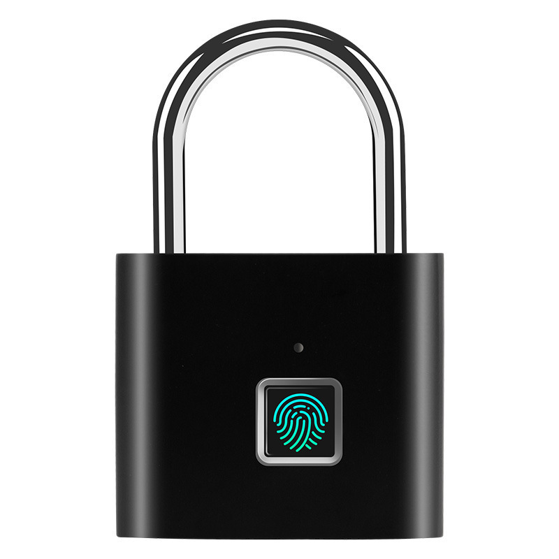 New Arrival Biometric Aluminum Alloy Padlock Security Smart Alarm Fingerprint Padlock