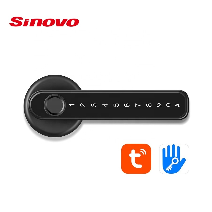 Factory level locks TUYA APP TT Lock app Smart Fingerprint Door Lock,Keyless Entry Lock with Handle,Biometric Lock