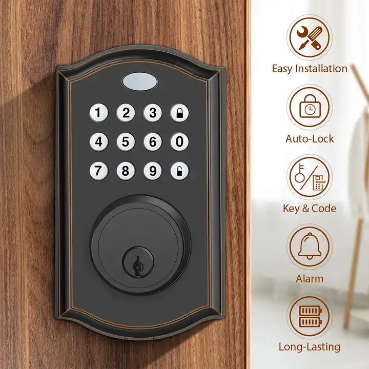 2024 Luxury Automatic Home Electronic Lock with Password fingerprint Made of Durable Zinc Alloy