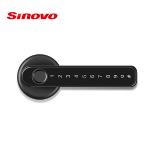 Sinovo Ttlock App Fingerprint Combination Handle Lock Smart Door Lock For Home Hotel Office