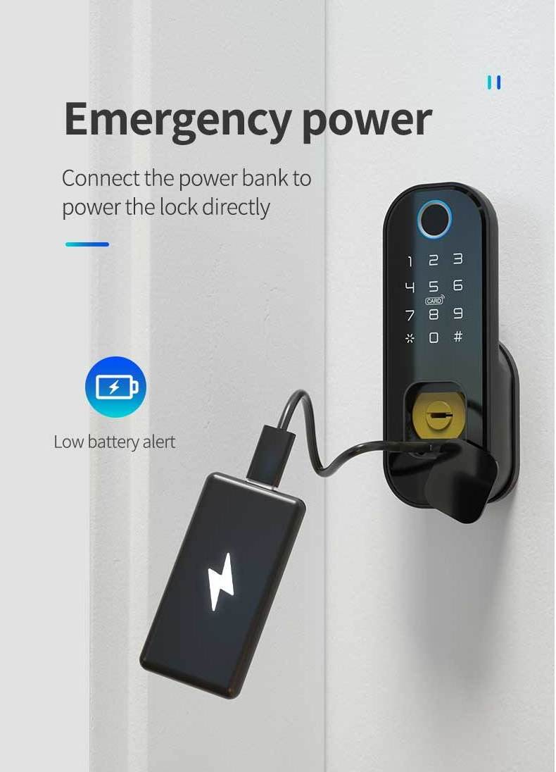 Sinovo High Security Single sided Fingerprint Ttlock App Electronic Keypad Smart Door Lock