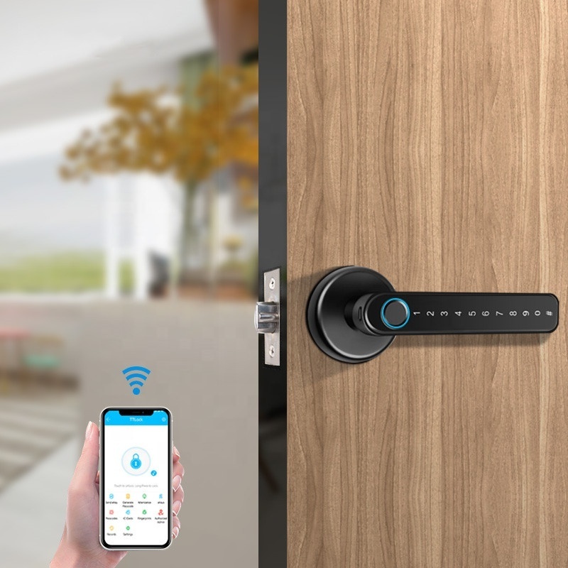 Sinovo Smart Door Lock Key Fingerprint Handle Digital Keypad Unlock Smart lock With Tuya App