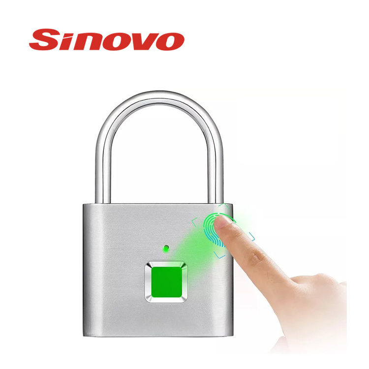 Cadenas Empreinte Digitale Fingerprint Locker Lock Smart Thumbprint Padlock with 10 fingerprints