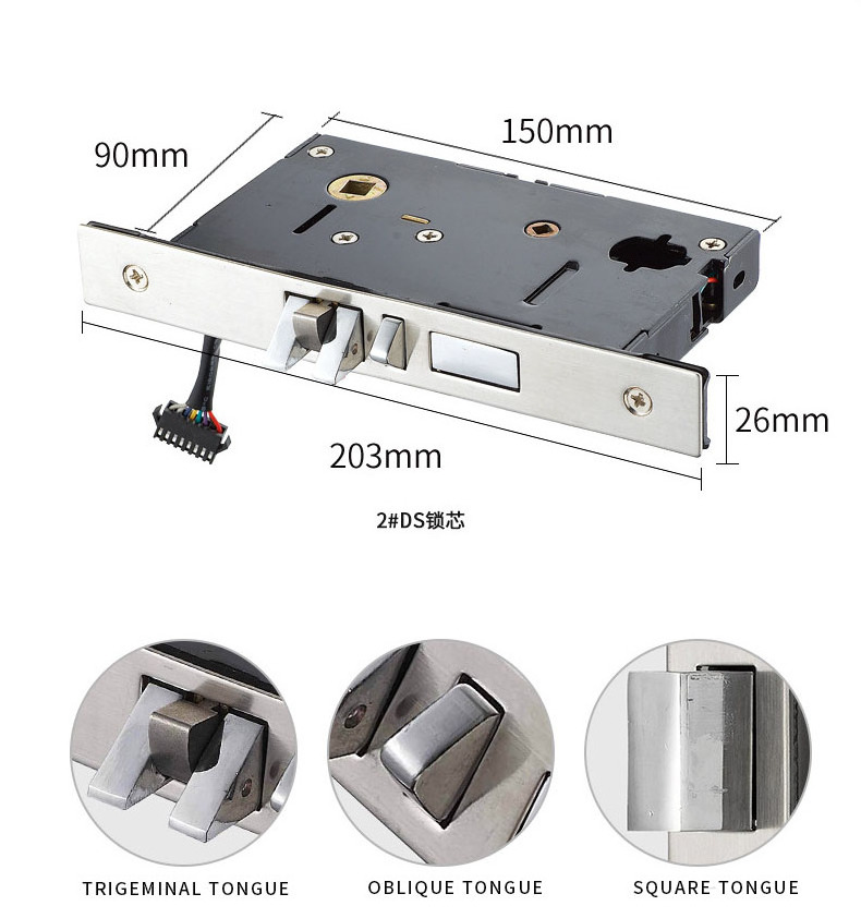 Security Cerradura Electronic US ANSI Mortise Motel Hotel Lock System Smart Door Lock with Management Software System