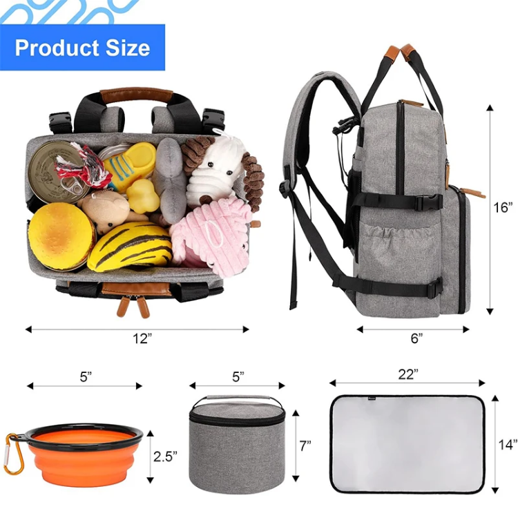 Dog Travel Bag 6 Sets Airline Approved Dog Travel Backpack For Supplies Pet Bags Travel Dog Camping Gear Diaper Bag