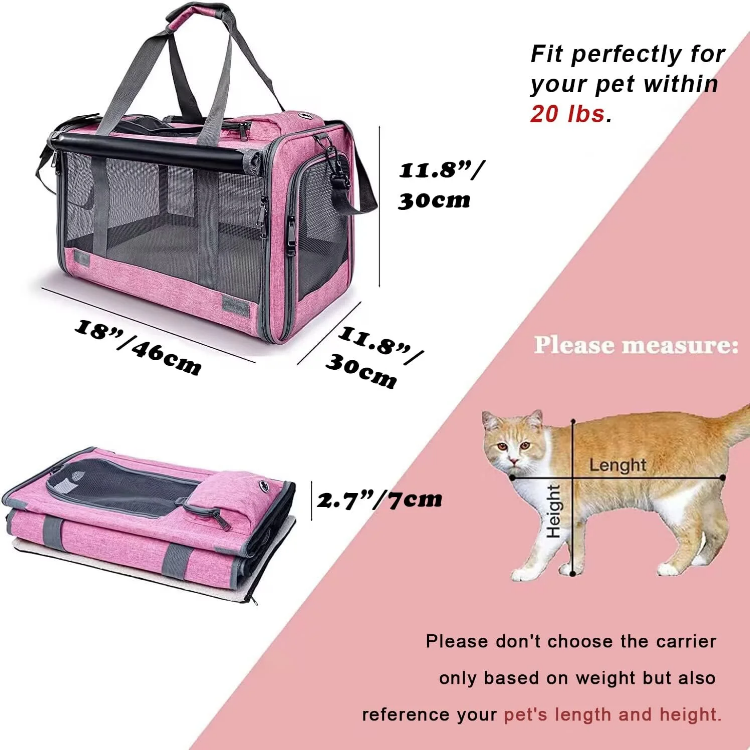 2024 Hot Selling Dog Cat Pet Carrier Backpack Bag Dog Carrier Bag Travel Bag For Dog Pet Carriers