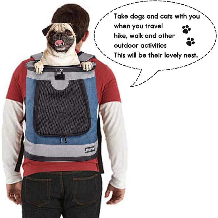 Custom Colors Durable Nylon Sustainable Cats Carriers Expandable Fit Dog Travel Backpack Carrier Bag For Hiking Cycling