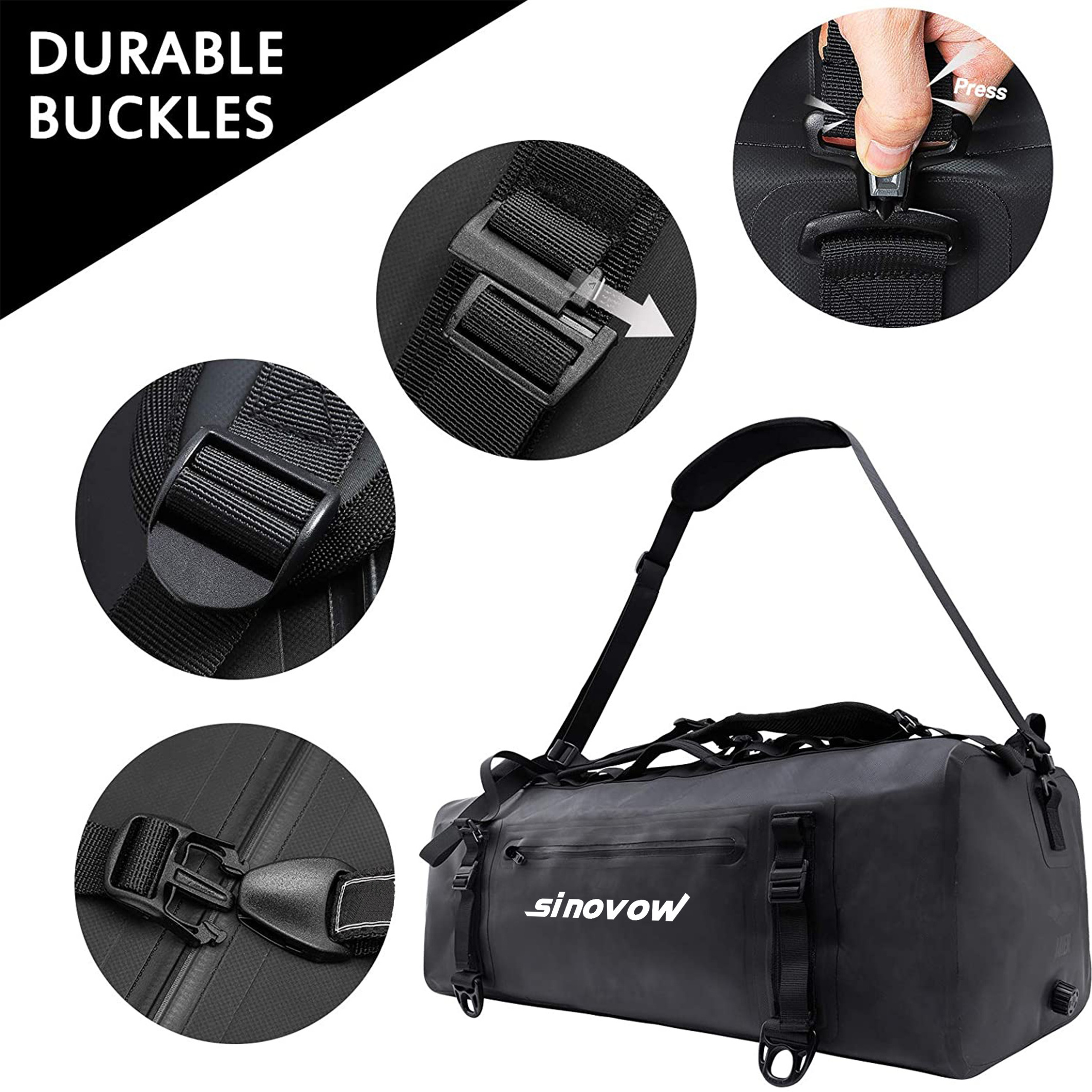 Waterproof Duffle Bag Airtight Backpack Dry Bag for Camping Kayaking Fishing Boating Surfing Outdoor Floating Hunting