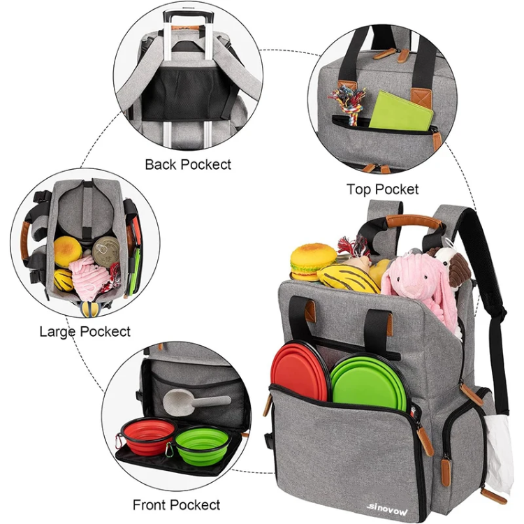 Dog Travel Bag 6 Sets Airline Approved Dog Travel Backpack For Supplies Pet Bags Travel Dog Camping Gear Diaper Bag