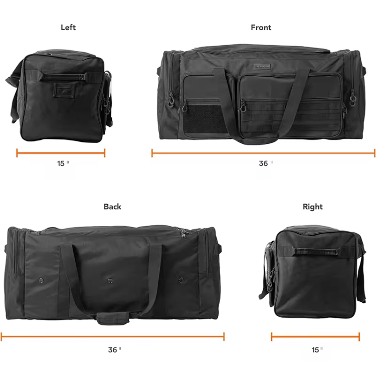 Fashion Heavy Duty Extra Large Sports Gym Equipment Bag With Adjustable Shoulder Strap Tactical Travel Duffle Bag