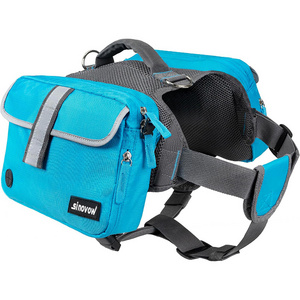 Pet Outdoor Camping Travel Reflective Safety Harness Vest Dog Backpack Saddle Bag For Medium Large Dogs