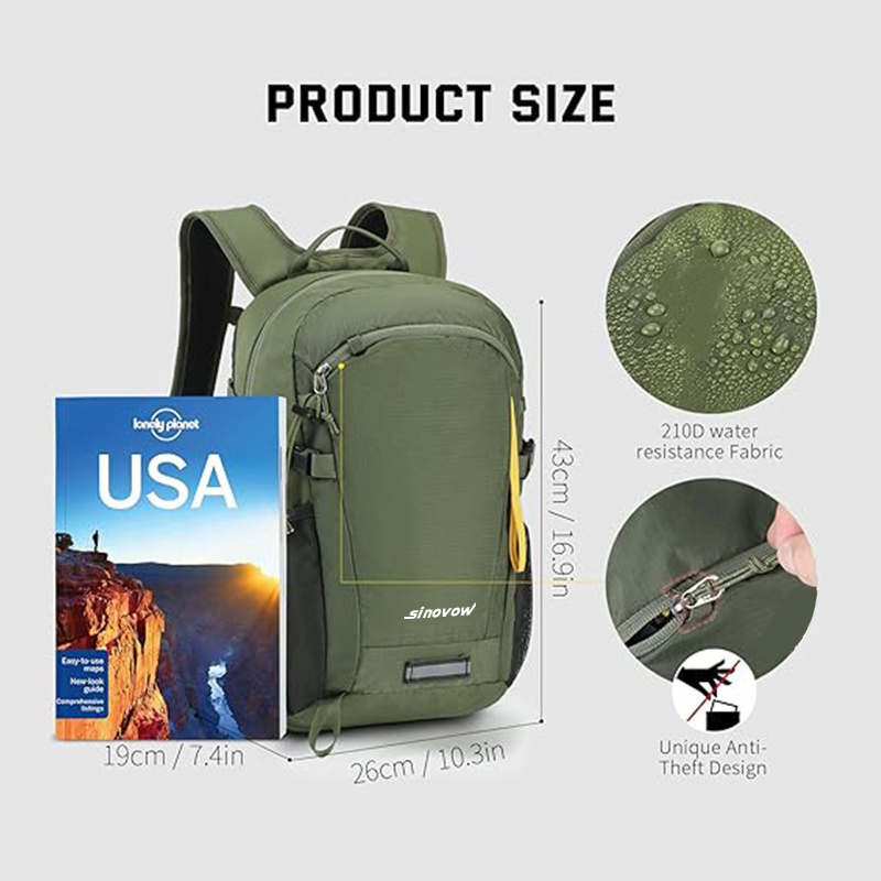 Custom Logo 20l Lightweight Durable Small Outdoor Sports Camping Travel Hiking Daypack Backpacks For Women Men