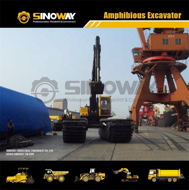 Amphibious pontoon excavator for sale