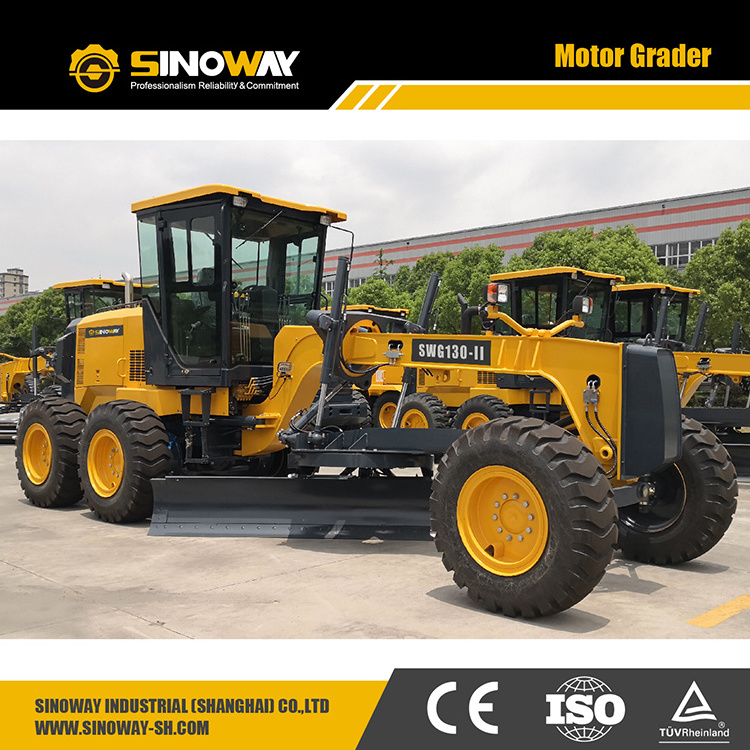 High quality 130hp mini motor grader 10 ton road grader larger cutting angle new price