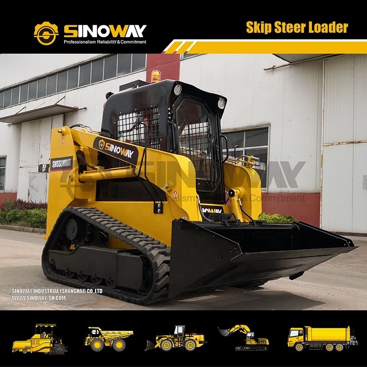 Mini skid steer loader with rubber track