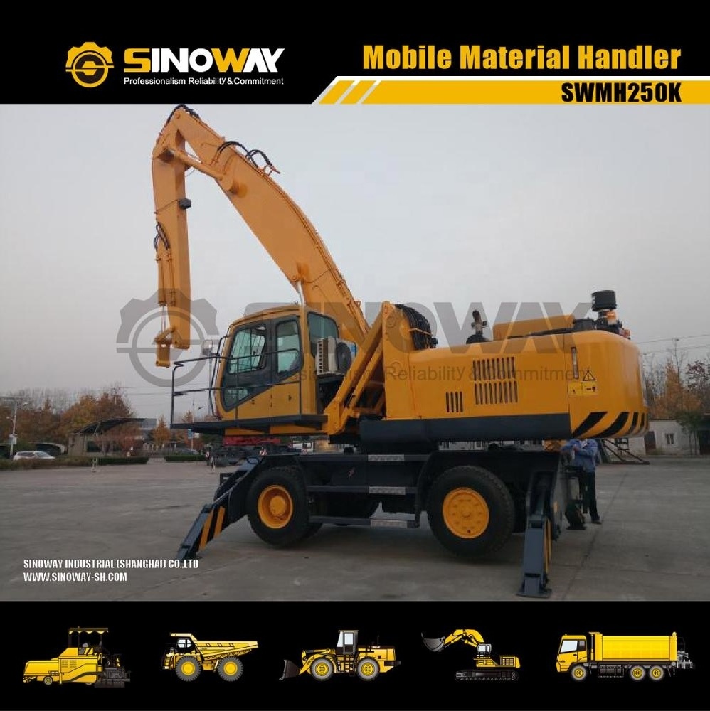 Brand new SINOWAY 25 ton Heavy Duty Scrap Material Handler excavator on Wheel for sale