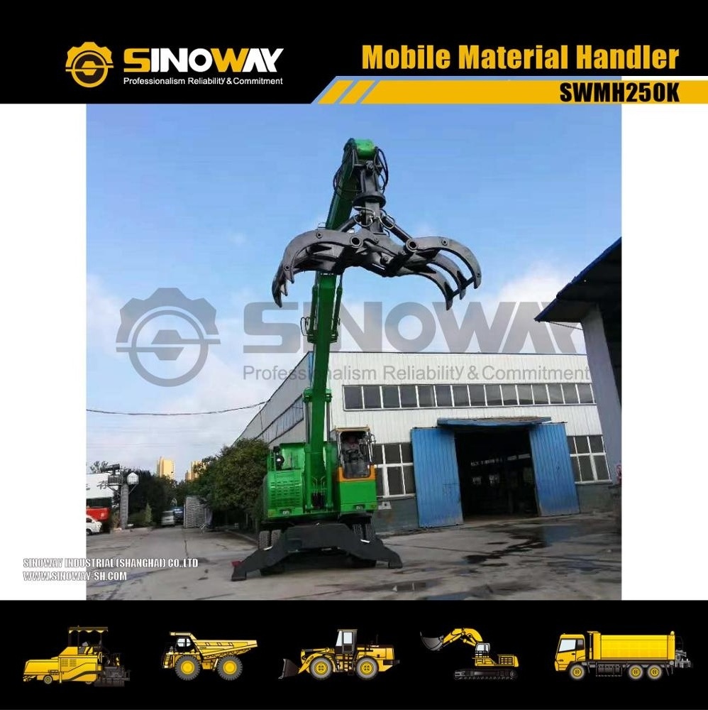 Brand new SINOWAY 25 ton Heavy Duty Scrap Material Handler excavator on Wheel for sale