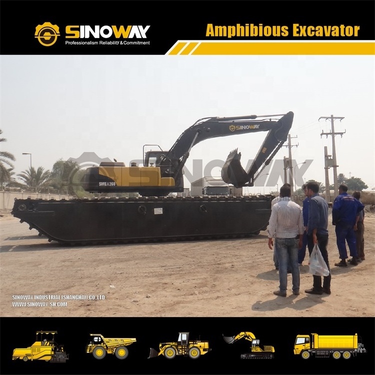 Amphibious pontoon excavator for sale