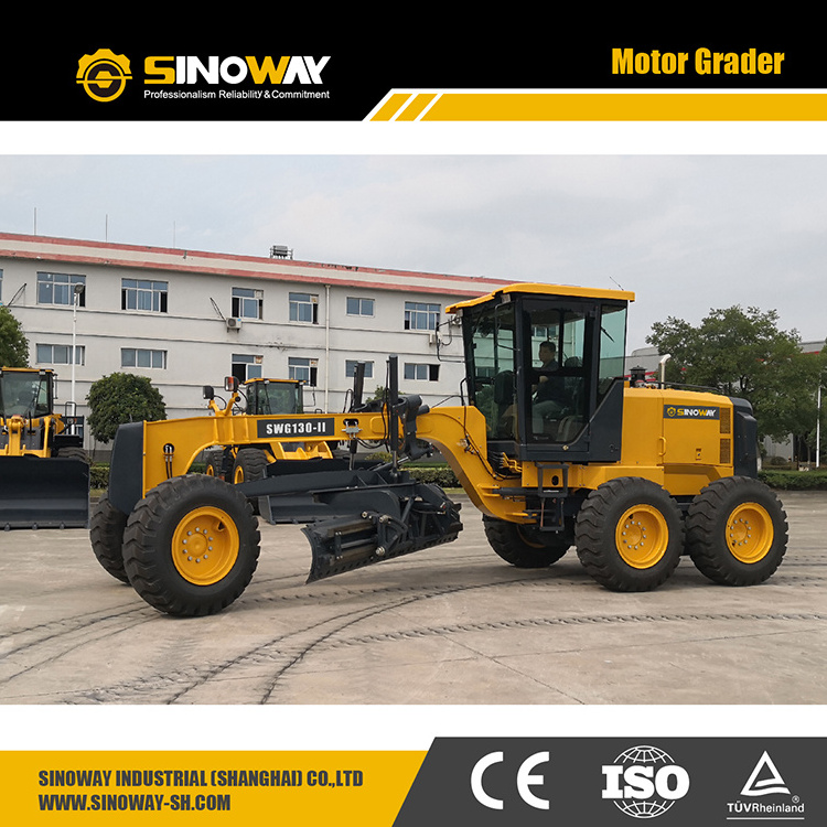 High quality 130hp mini motor grader 10 ton road grader larger cutting angle new price