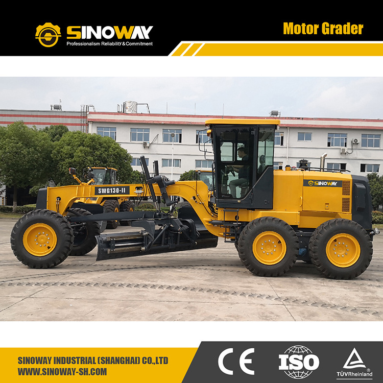 High quality 130hp mini motor grader 10 ton road grader larger cutting angle new price