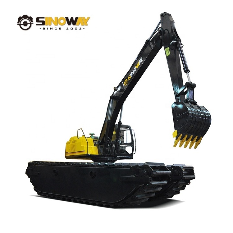 High Quality 20 ton Excavator Amphibi SINOWAY Amphibious Swamp Excavator Marsh Buggy for sale