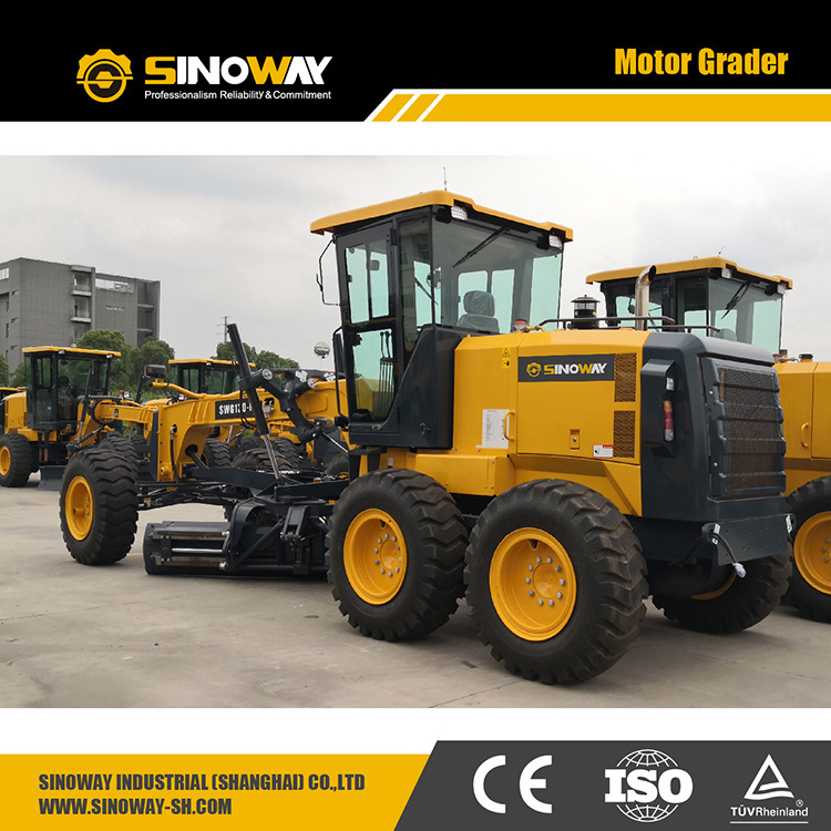 High quality 130hp mini motor grader 10 ton road grader larger cutting angle new price