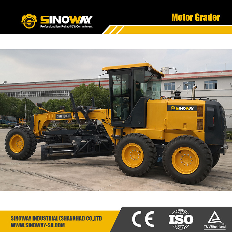 High quality 130hp mini motor grader 10 ton road grader larger cutting angle new price