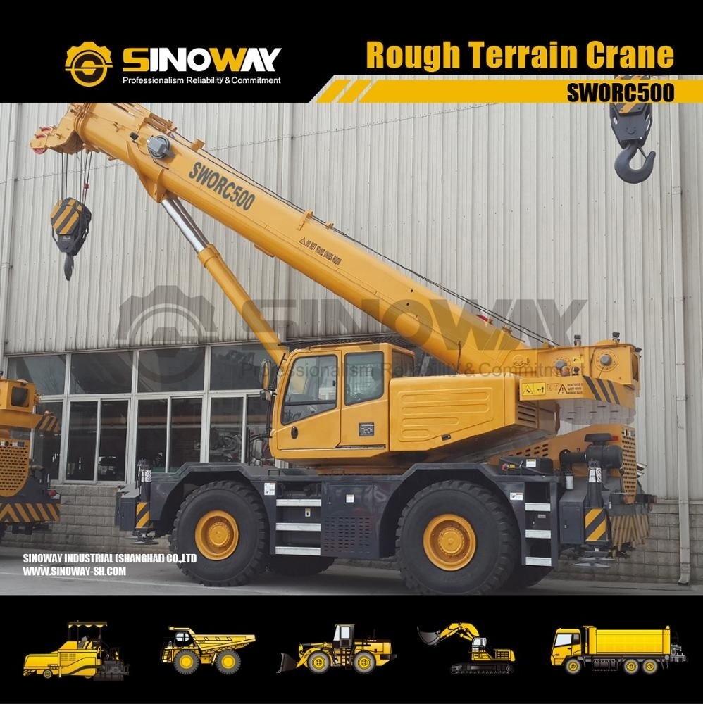 Heavy duty 50 Ton off- Road Mobile Crane 4x4 hydraulic Rough Terrain Crane price