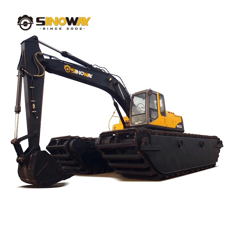 Good quality amphibious dredging excavator SWEA220 swamp marsh buggy with sand cutter suction dredging pump