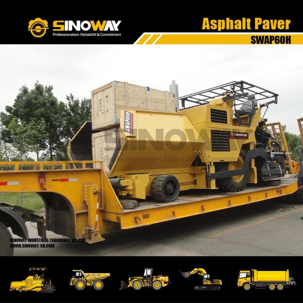 China New Wheeled Asphalt Paver Machine 4.5 m Road Finisher