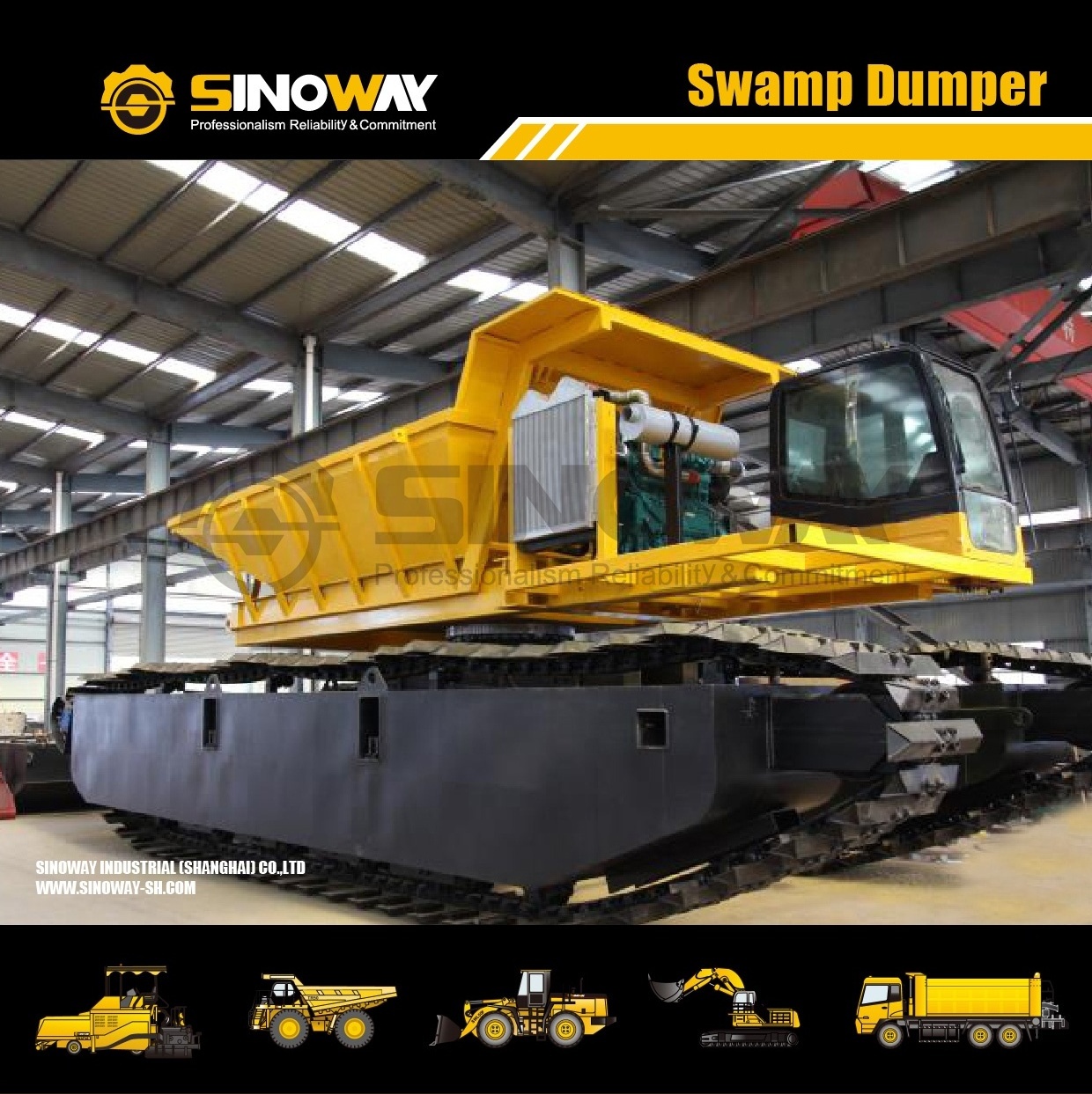 SINOWAY 6 ton Amphibious Dump truck for sale