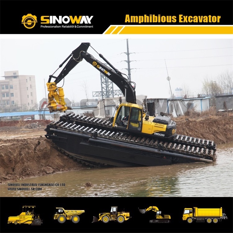 Amphibious pontoon excavator for sale