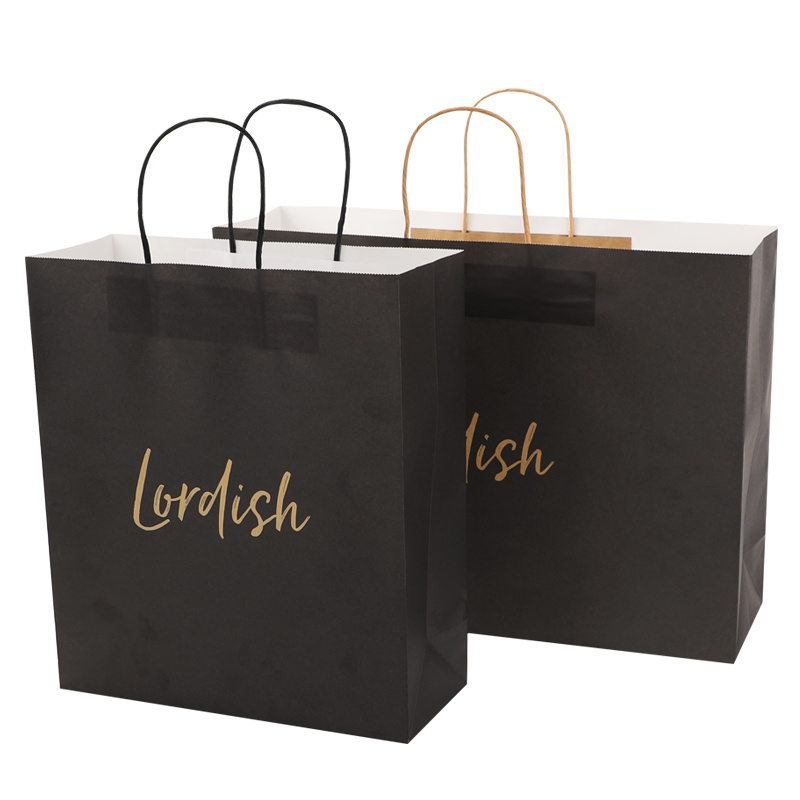 Wholesales Custom Logo Printed Cheap Recycled Take Away Food Packaging Shopping Brown Kraft  Paper Bag With Twisted/Flat Handles