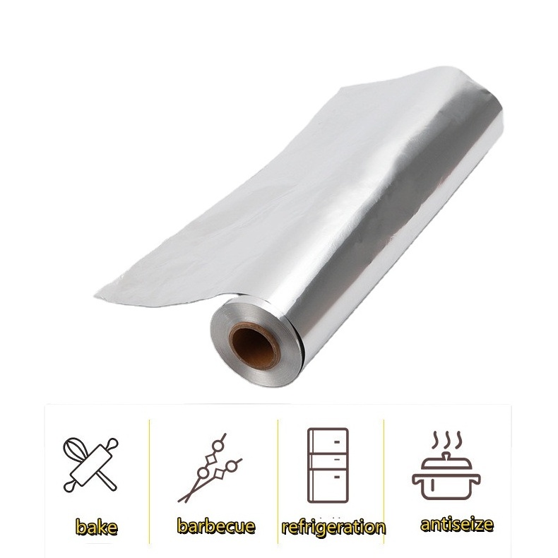 Wholesale Multifunctional Thickened Waterproof and Oilproof Aluminum Foil Roll Paper foil paper 10M For Household