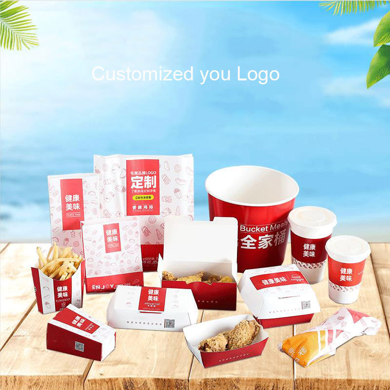 Factory price hot saleTake Away Food Boxes French Fries Fried Chicken Nuggets Carton Paper Food Packaging Box