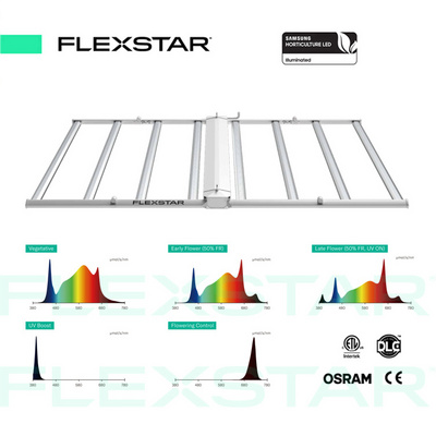 Flexstar Vertical Farming Samsung lm301h lm301b Dimmable 645W 860W Hydroponic UV IR Separate Control LED Grow Light